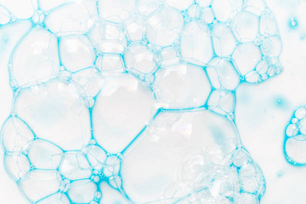 istock Abstract background of blue soap bubbles. Concept of cleansing 1085245828