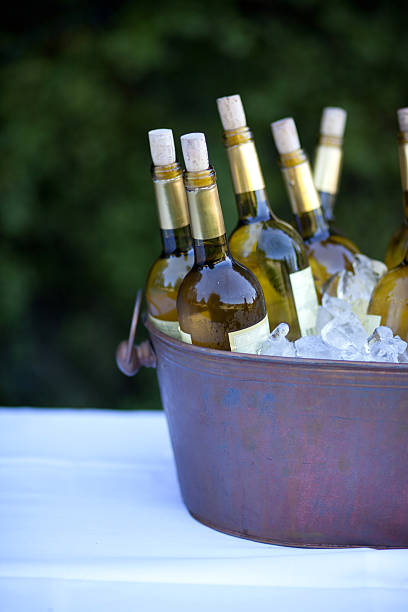 istock Bucket of white wine bottles 108525209