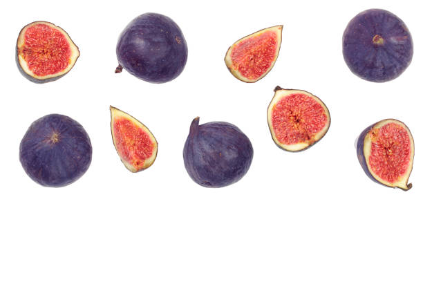 istock fig fruits isolated on white background with copy space for your text. Top view. Flat lay pattern 1085255570