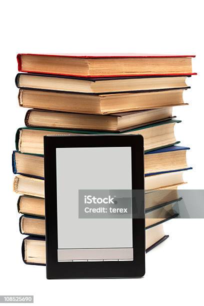 Reader And Books Stock Photo - Download Image Now - Black Color, Blue, Book