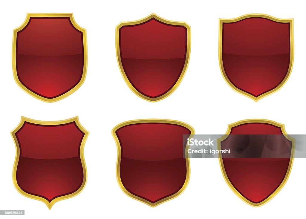 Shield Labels Shield Labels Stock Illustration - Download Image Now - Coat Of Arms ...