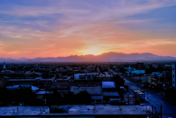 Sunset in Portsudan city, Sudan.