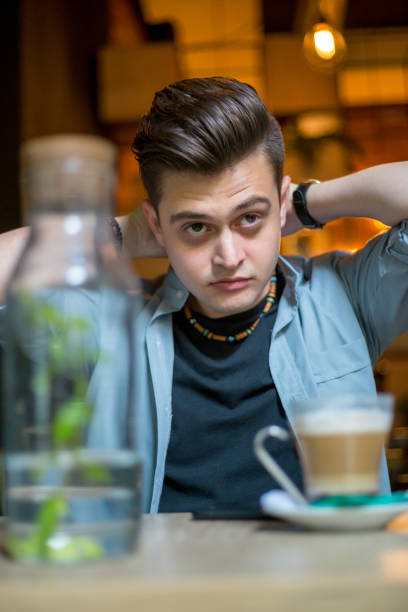 istock caucasian man at the caffee 1085269146