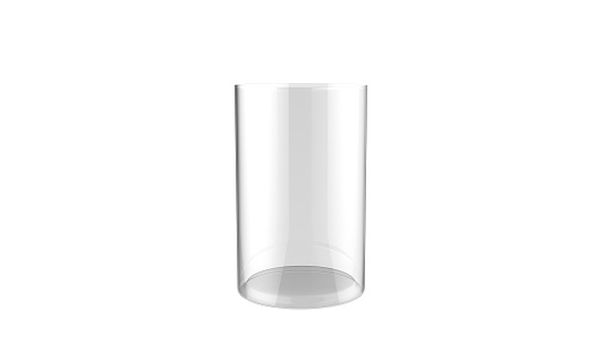 3d illustration of decorative glass vase on a white background