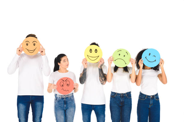 istock multicultural friends hiding faces behind colored signs isolated on white 1085279178