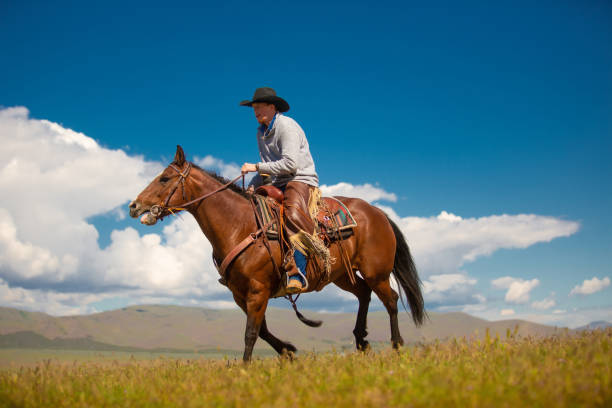 istock Cowboy galloping in Utah, USA 1085288684