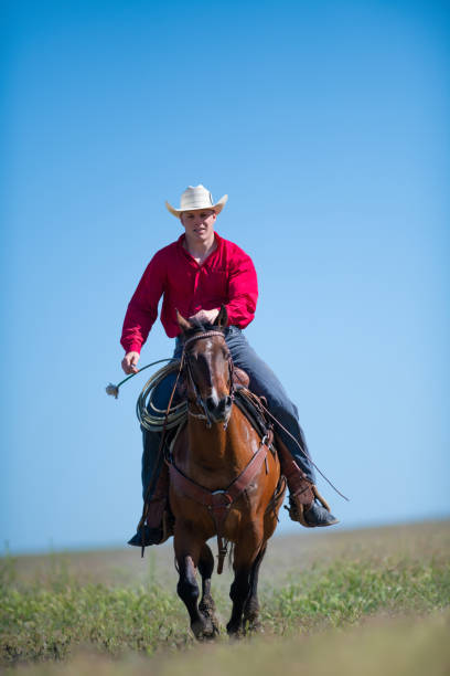istock Cowboy galloping in Utah, USA 1085289134