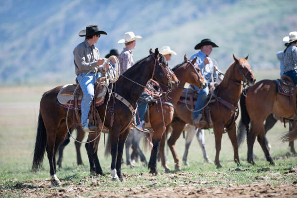 istock Ranchers on horses in Utah, USA 1085289612