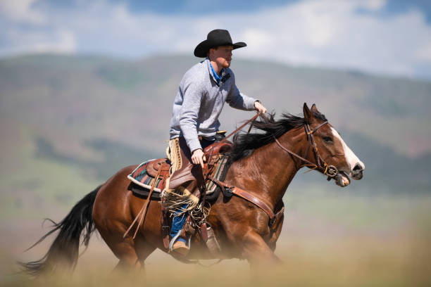 istock Cowboy galloping in Utah, USA 1085289818
