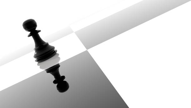 istock pawn black one strategy win defeat  advantage - 3d rendering 1085297194