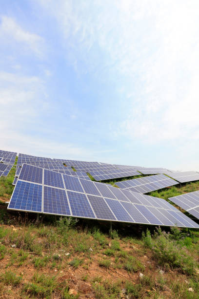 istock solar panel on the hillside, closeup of photo 1085312508