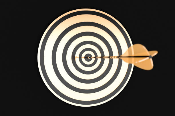 istock golden arrow hit the gold target 1085313428