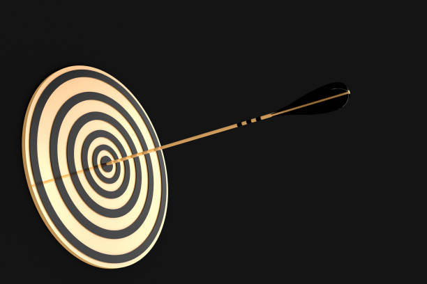 istock golden arrow hit the gold target 1085313480