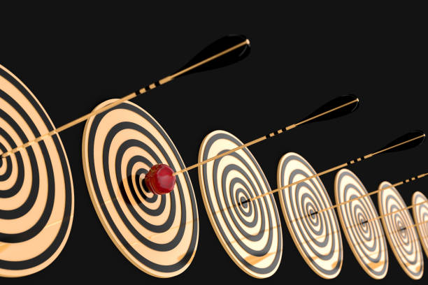 istock golden arrow hit the apple 1085313726