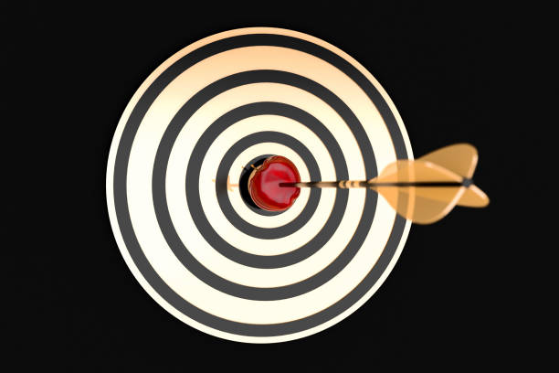 istock golden arrow hit the apple 1085314008