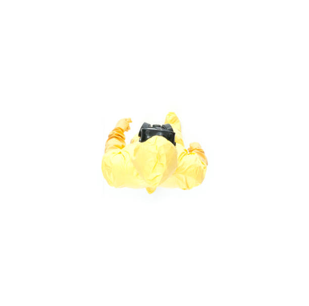 istock Directly above view of man in protective suit walking 1085317324