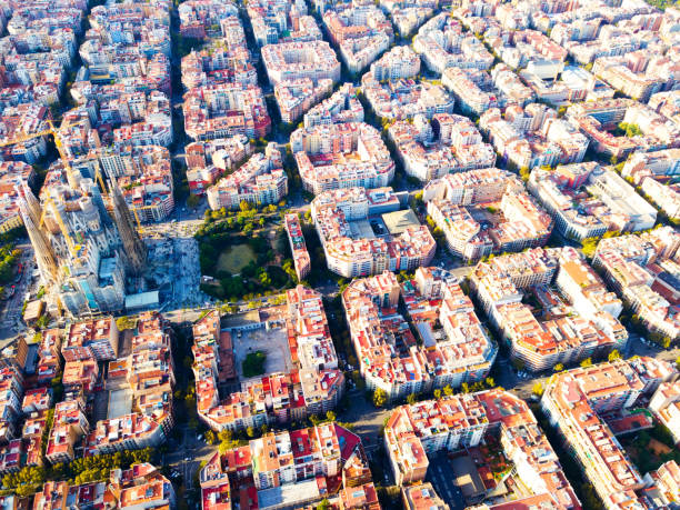 istock View from drone of Eixample district with Sagrada Familia 1085317910