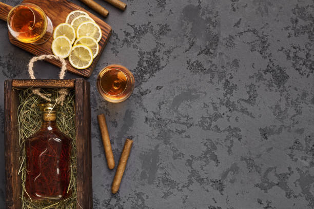 istock Bottle of aged whiskey gift package shipping drinking 1085322456