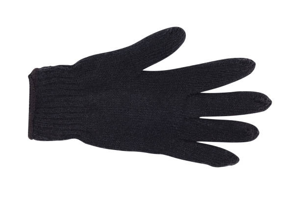 istock lack warm woolen glove isolated on white background. Top view. Clipping path - image 1085325384