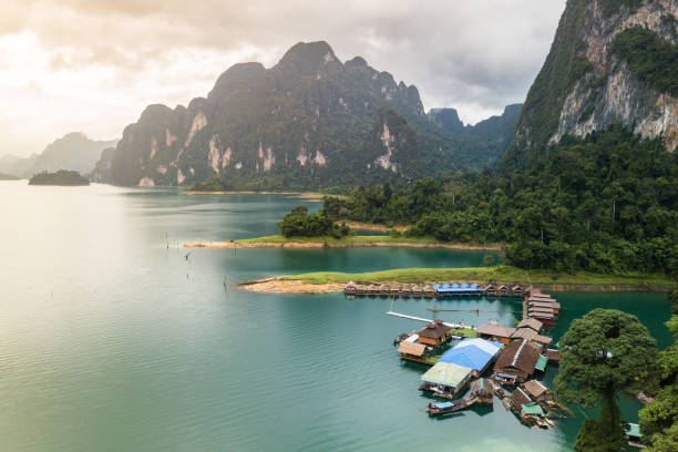 istock Beautiful view of a lake beside a mountainside 1085331032