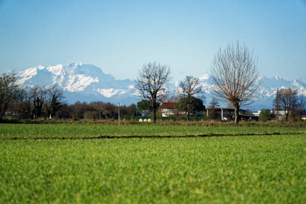 istock Mountain Sight Landscape and green field 1085331520
