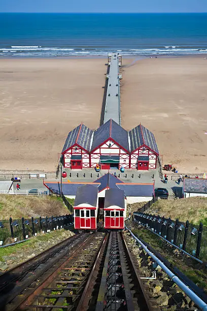 One of the few inclined railways still in existence in Saltburn England