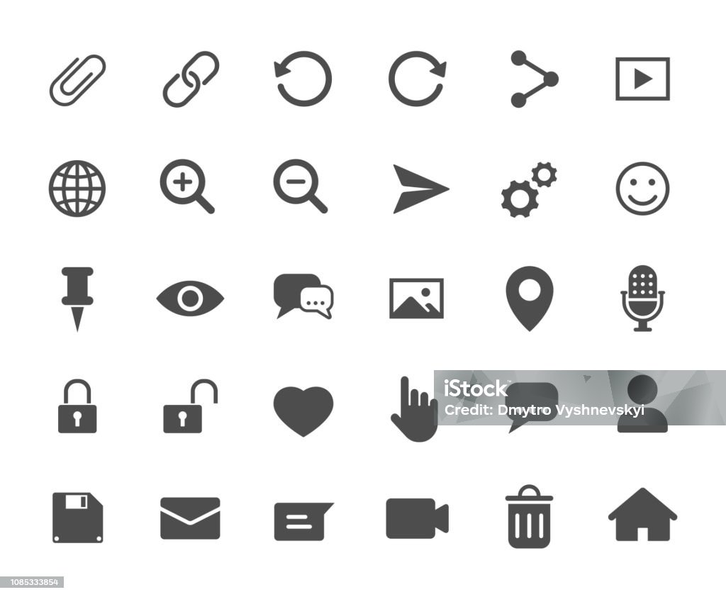 Account web icons. Ui elements. Account vector icons for web, mobile and ui design Icon Symbol stock vector