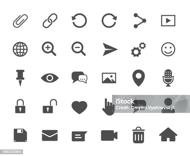 Account Web Icons Ui Elements Account Vector Icons For Web Mobile And Ui Design Stock Illustration - Download Image Now