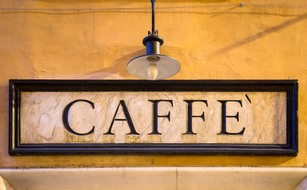 istock Coffee sign in retro style - Italy 1085340228