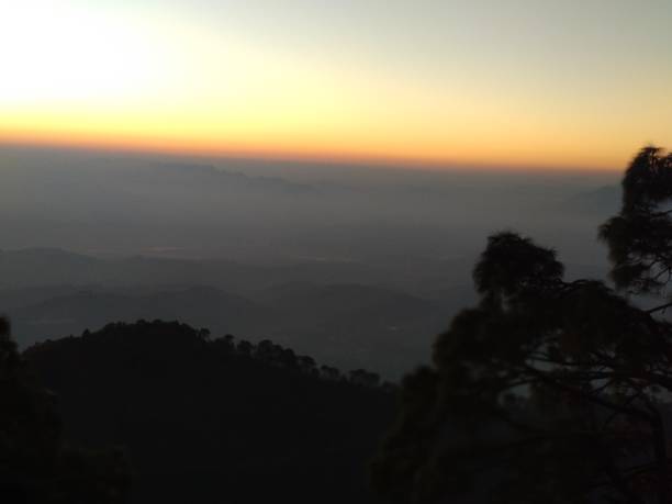 istock Beautiful hill view in winter in Kashmir in india 1085342450