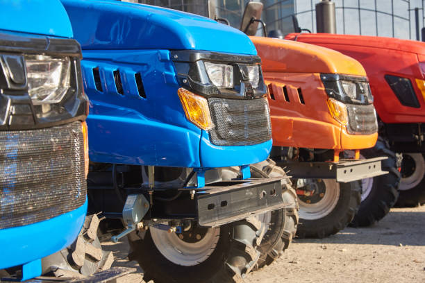 istock Mini tractors for agricultural work in small farms 1085342658