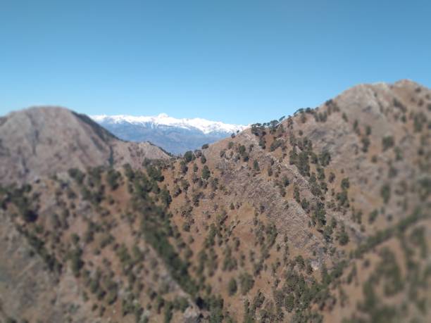 istock Beautiful hill view in winter in Kashmir in india 1085342942