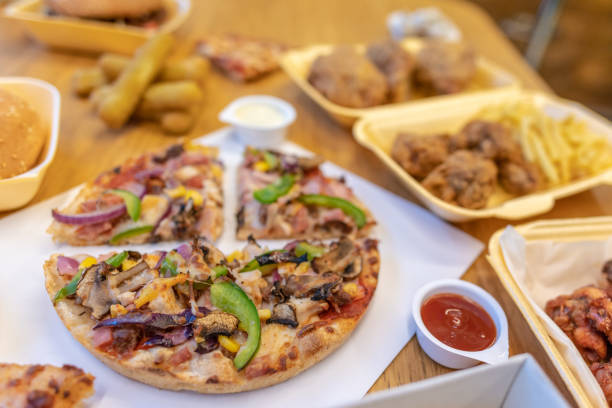 istock Pizza and other fast food 1085344652