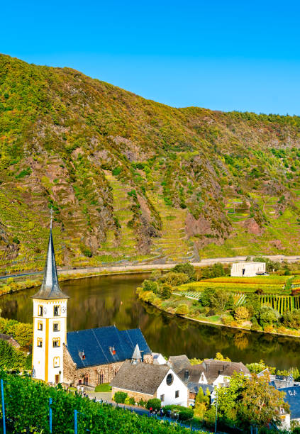 istock Saint Lawrence Church at the Moselle Bow - Bremm, Germany 1085352524