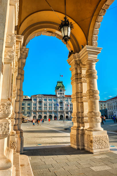 Piazza Unita d'Italia in Trieste, Italy Piazza Unita d'Italia in Trieste, Italy trieste stock pictures, royalty-free photos & images
