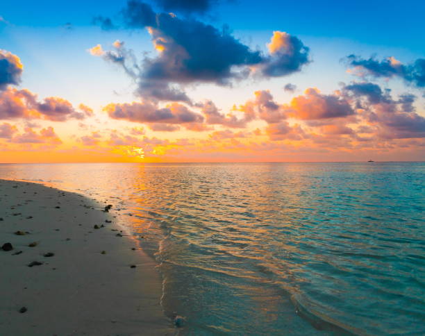 istock Maldives,  tropical sea background sunset 1! 1085355924