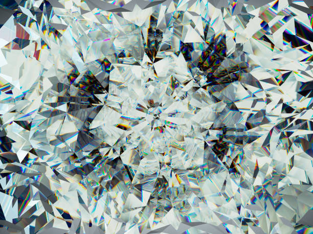 istock diamond structure extreme closeup and kaleidoscope. top view of round gemstone 3d render, 3d illustration 1085356166