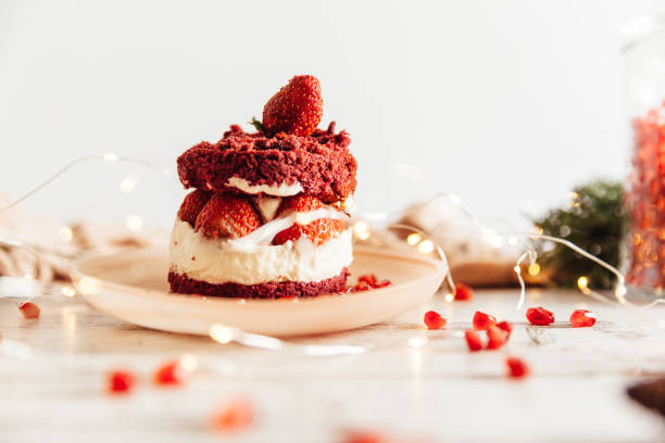 istock Close-up freshness  strawberry cake 1085356574