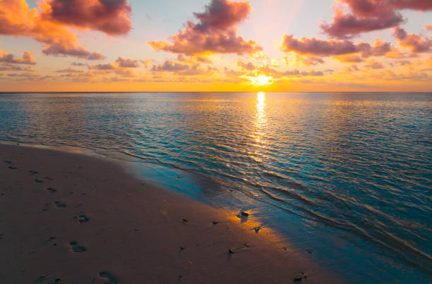 istock Maldives,  tropical sea background sunset 1! 1085356790