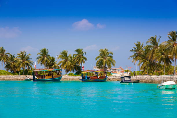 istock Maldives,  tropical sea boat day! 1085357842