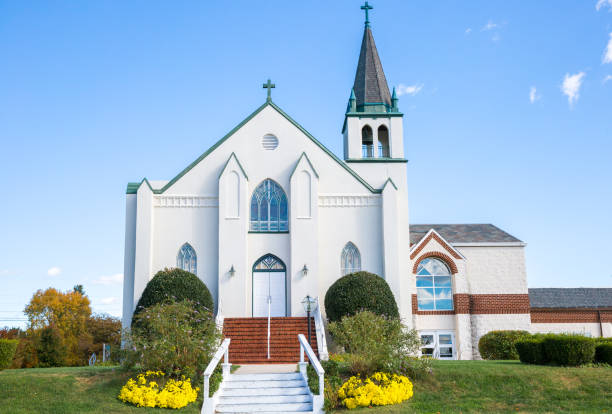 Modern Styled Catholic Church In Southern Maryland stock photo