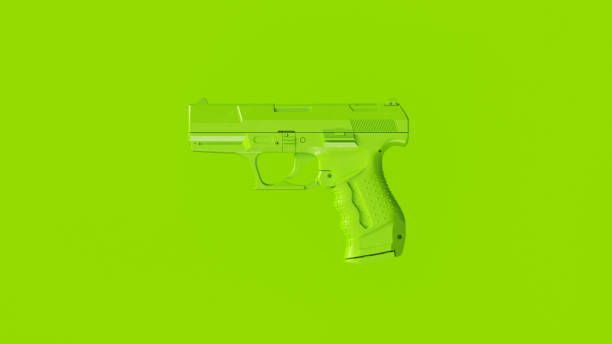 istock Lime Green Pink Modern Hand Gun 1085375436