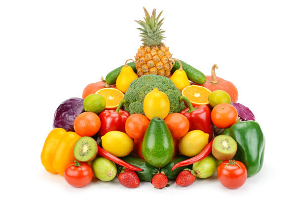 istock Fruits and vegetables isolated on a white background. 1085391536