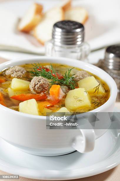 Meatball Soup Stock Photo - Download Image Now - Albondiga, Bowl, Carrot