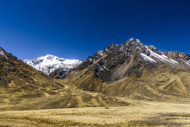 cime innevate delle ande peruviane - block the americas mountain peak plateau foto e immagini stock
