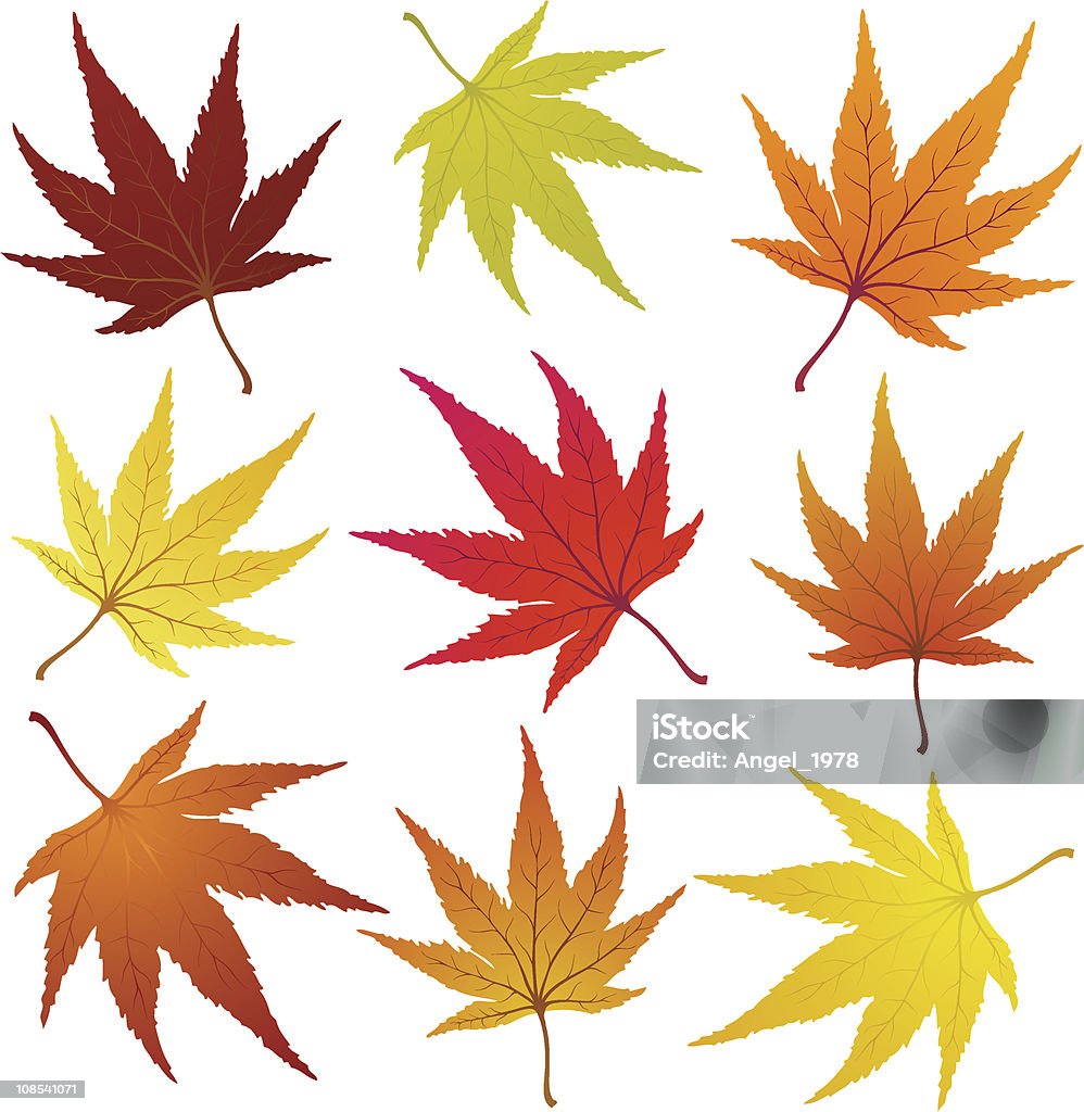 Folhas de outono - Vetor de Abstrato royalty-free