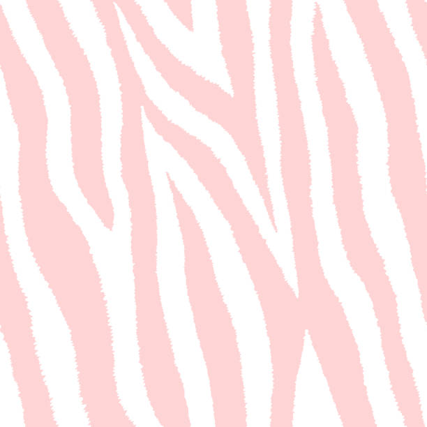 Seamless Pattern With Pastel Pink Zebra Fur Print Animal Leather Wallpaper  Vector Illustration Stock Illustration - Download Image Now - iStock