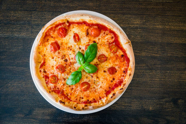 Neapolitan pizza stock photo