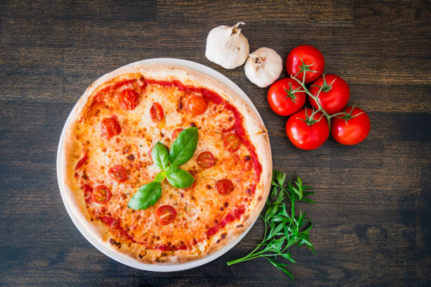 Neapolitan pizza stock photo