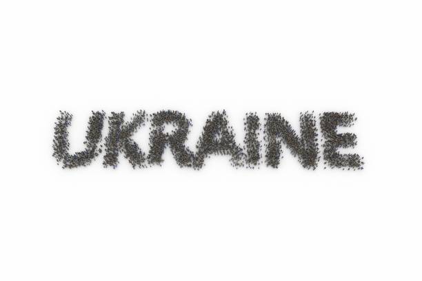 istock Large group of people standing together forming  UKRAINE 1085437100